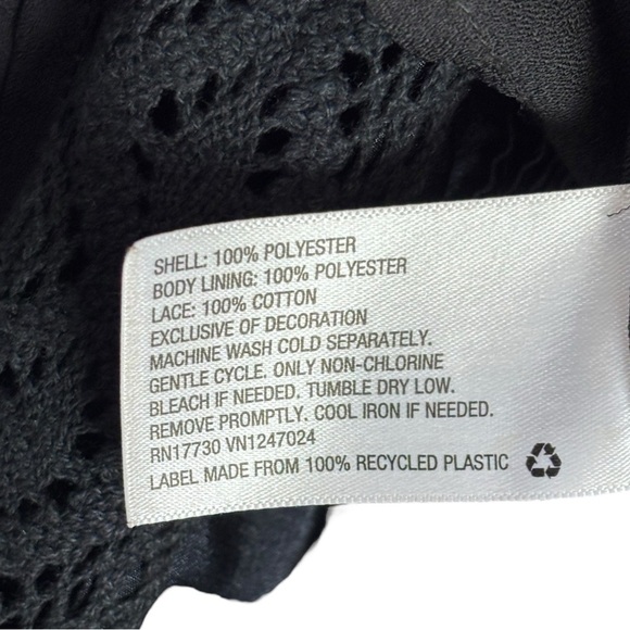 ANNA SUI x TARGET DROP WAIST INKY BLUE BLACK COQUETTE VELVET LACE SHIFT DRESS - Picture 12 of 14